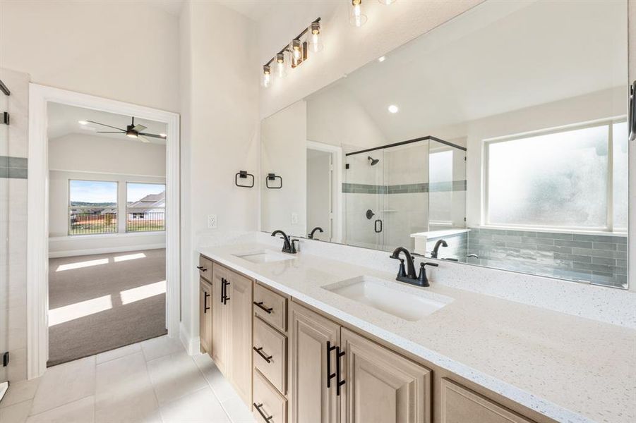 Furnished interior view inside a new home in Parks at Panchasarp Farms 55-60, Burleson (Image 9).