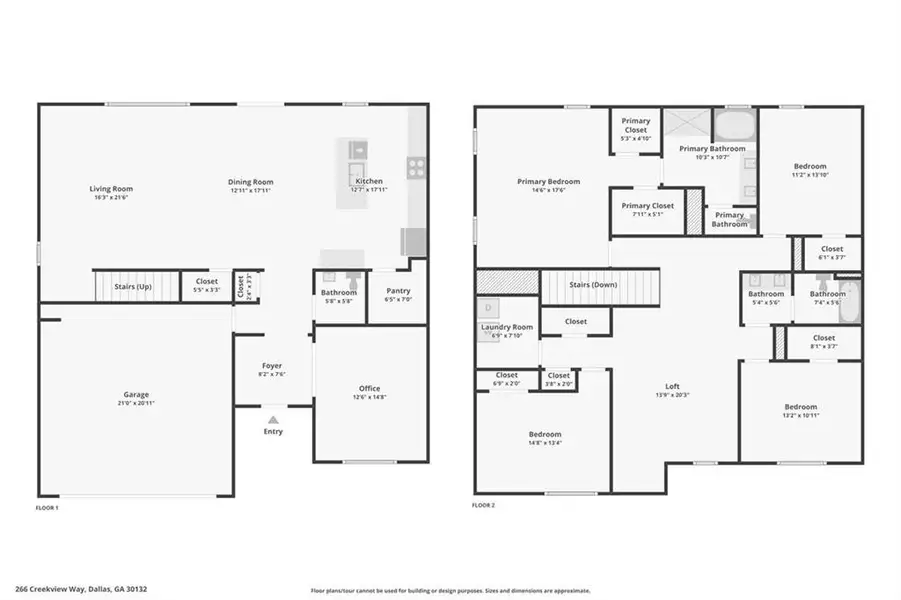 2D floor plan layout of this home in , Dallas, GA (Image 4).