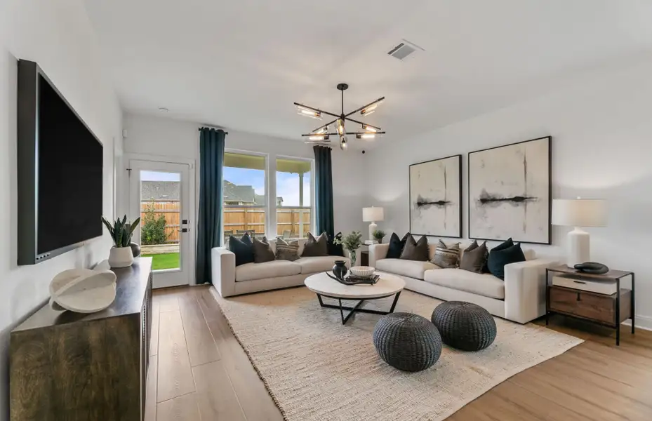 Furnished interior view inside a new home in Crosswinds, Kyle (Image 5).
