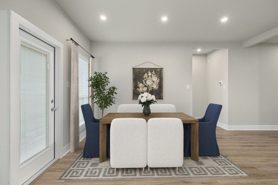 Representative furnished interior of a home built from the Caden by Omega Builders in North Point, Temple (Image 8).