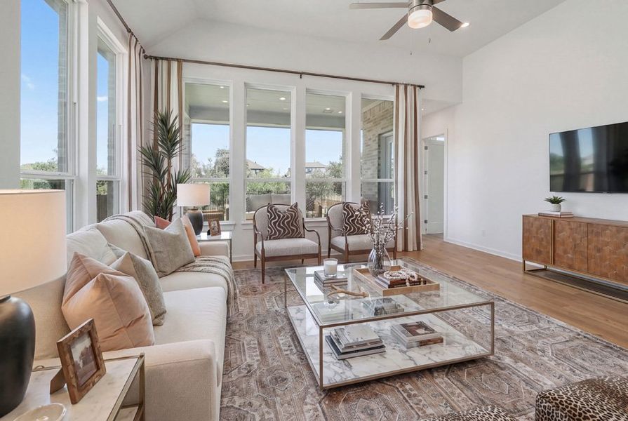 Furnished interior view inside a new home in Santa Rita Ranch, Liberty Hill (Image 6).