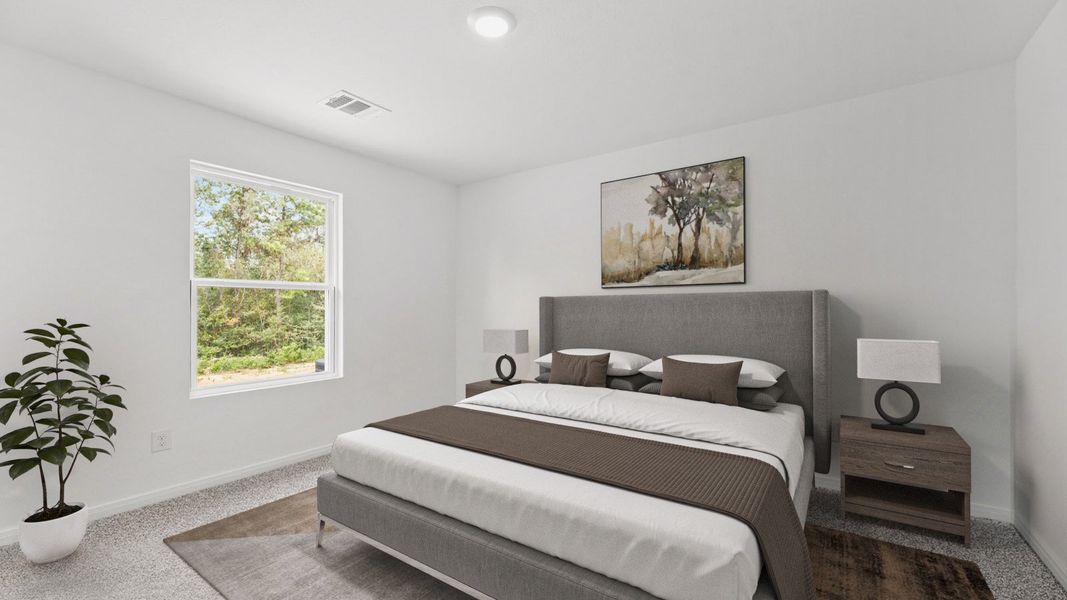 Furnished interior in a model home at William Trails in Willis (Image 21).