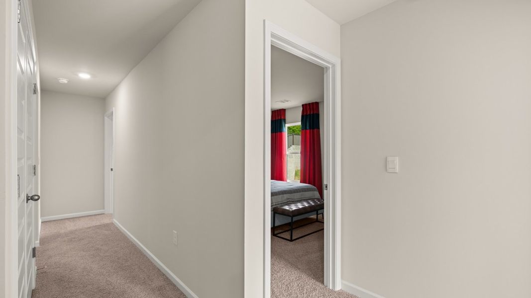 Representative unfurnished interior of a home built from the Halton by D.R. Horton in Brooks Station, Dacula (Image 18).