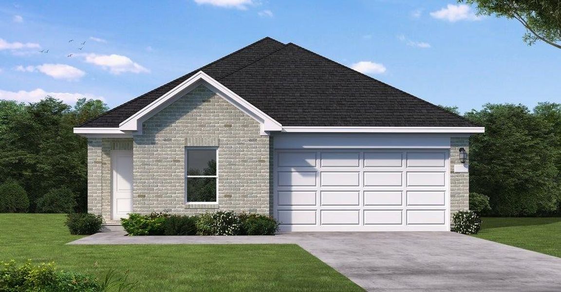 Front exterior of a new home in Windcress, Cove, TX, highlighting curb appeal (Image 1). Front exterior of a new home in Windcress, Cove, TX, highlighting curb appeal (Image 1).