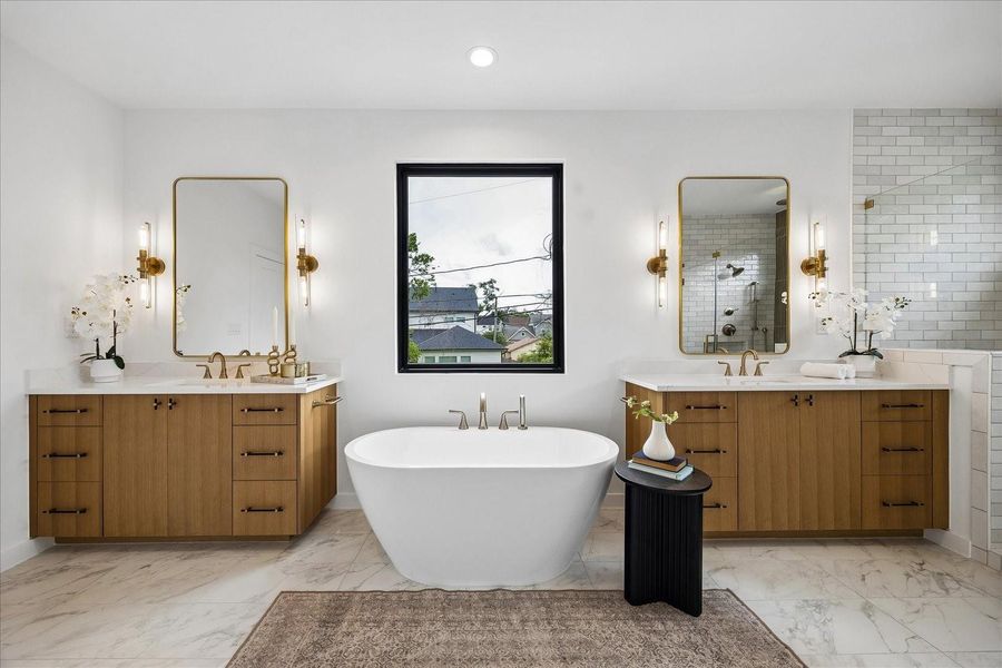 Furnished interior view inside a new home in , Houston (Image 20).