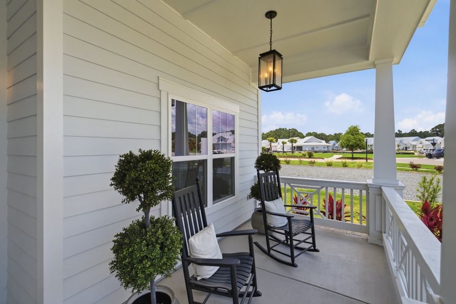 Exterior details and patio area of a home in The Sanctuary at Sunset Beach, Sunset Beach (Image 28).