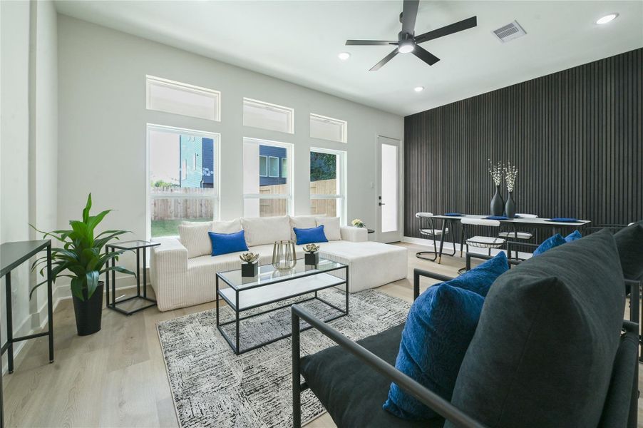 Furnished interior view inside a new home in , Houston (Image 18).