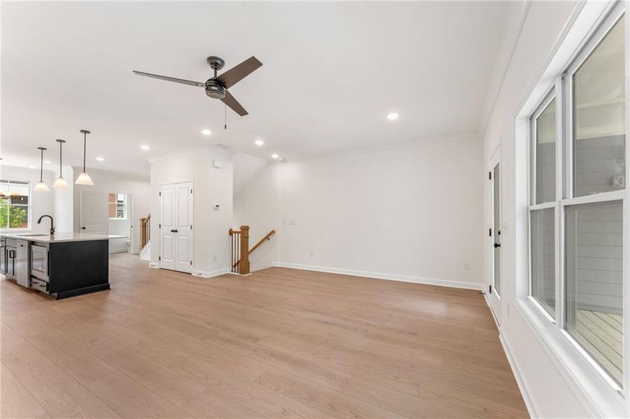 Spacious, unfurnished interior of a new home in Townes at South Main, Kennesaw (Image 25).