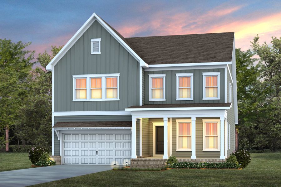 Representative exterior photo of a completed home built from the Stonebrook by Pulte Homes in Everbrook, Angier, NC (Image 25).