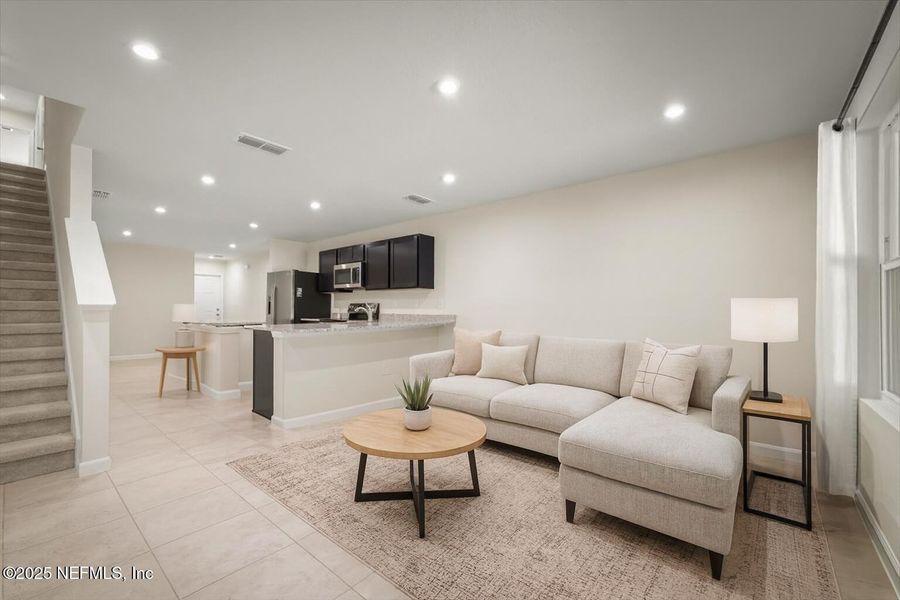 Furnished interior view inside a new home in , Jacksonville (Image 4). Furnished interior view inside a new home in , Jacksonville (Image 4).