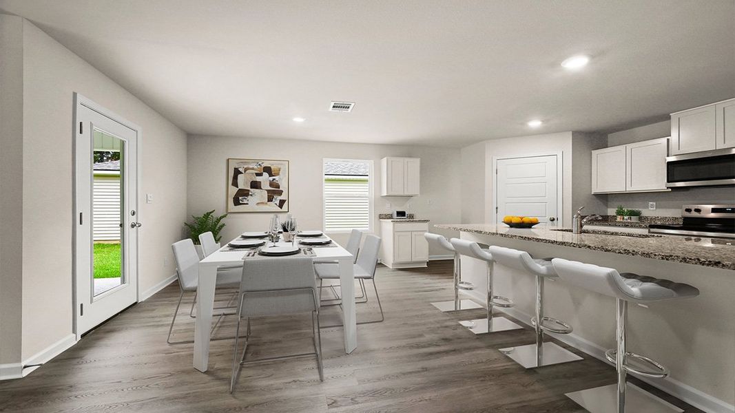 Representative furnished interior of a home built from the EDISON by D.R. Horton in Morford, Jackson (Image 4). Representative furnished interior of a home built from the EDISON by D.R. Horton in Morford, Jackson (Image 4).