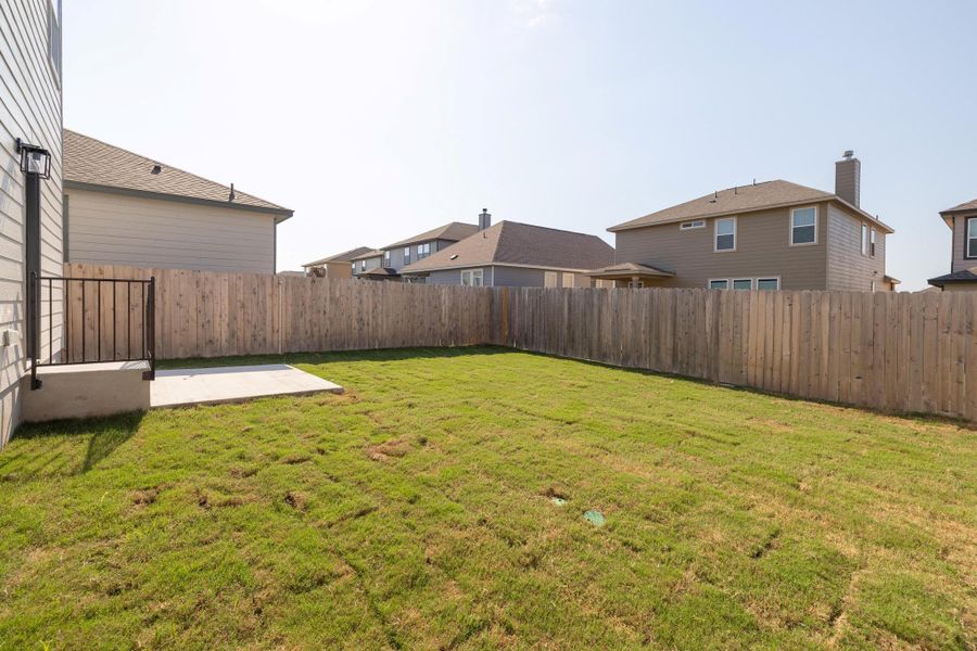 Front exterior of a new home in Sonterra - Cool Water, Jarrell, TX, highlighting curb appeal (Image 17).