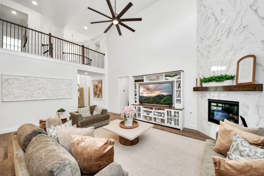 Comfortable living space perfect for entertaining guests.