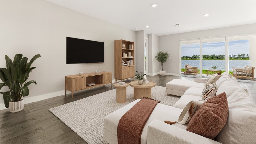 Representative furnished interior of a home built from the Shelby by D.R. Horton in Coral Bay - Express & Tradition, North Fort Myers (Image 12).