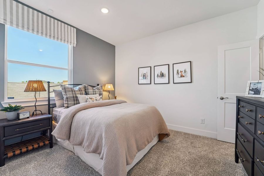 Representative furnished interior of a home built from the Margaux – Chateau Collection by Chesmar Homes in Bridgeland, Cypress (Image 18).