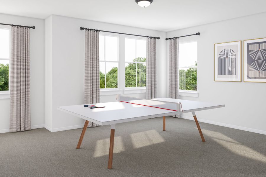 Representative furnished interior of a home built from the Windsor by Tri Pointe Homes in Lariat, Liberty Hill (Image 18).