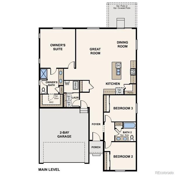 2D floor plan layout of this home in Red Barn Meadows, Mead, CO (Image 3). 2D floor plan layout of this home in Red Barn Meadows, Mead, CO (Image 3).
