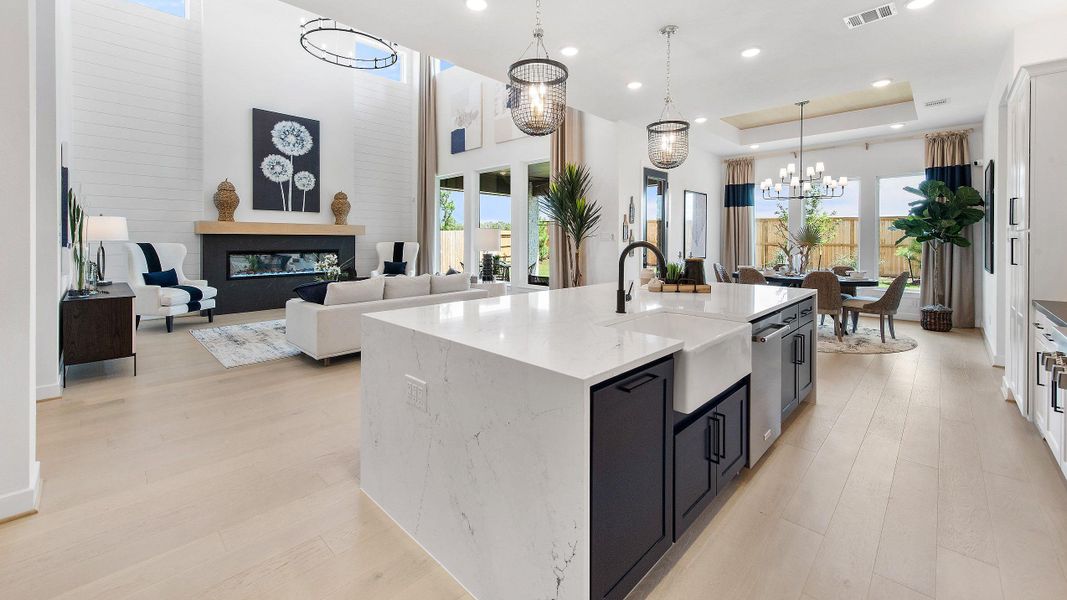 Furnished interior view inside a new home in Legacy, League City (Image 27).