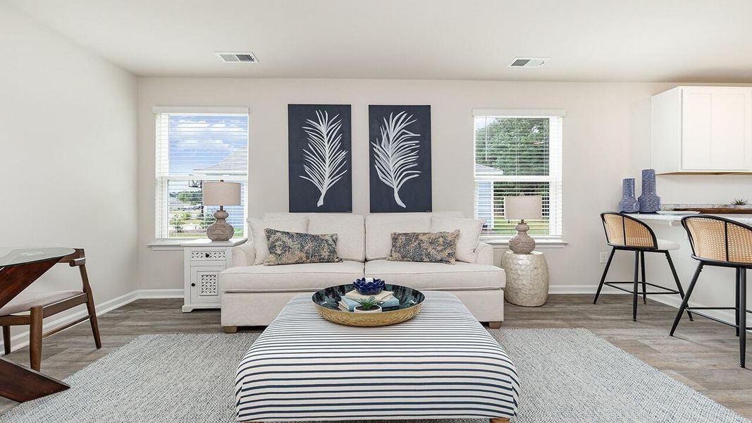 Furnished interior view inside a new home in The Park at Wilkinson, Orangeburg (Image 9). Furnished interior view inside a new home in The Park at Wilkinson, Orangeburg (Image 9).