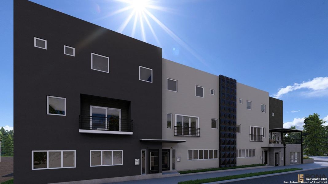 Condo located in San Antonio, TX showcasing its design and architecture (Image 1).