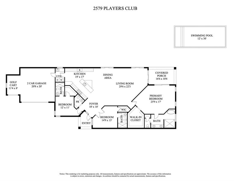 2D floor plan layout of this home in , Wellington, FL (Image 5).
