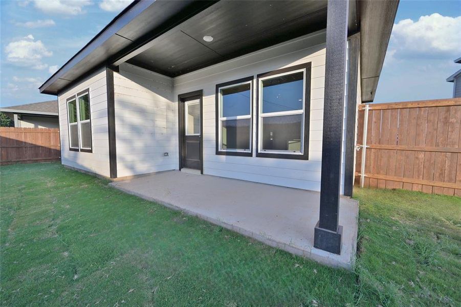 Covered back Patio