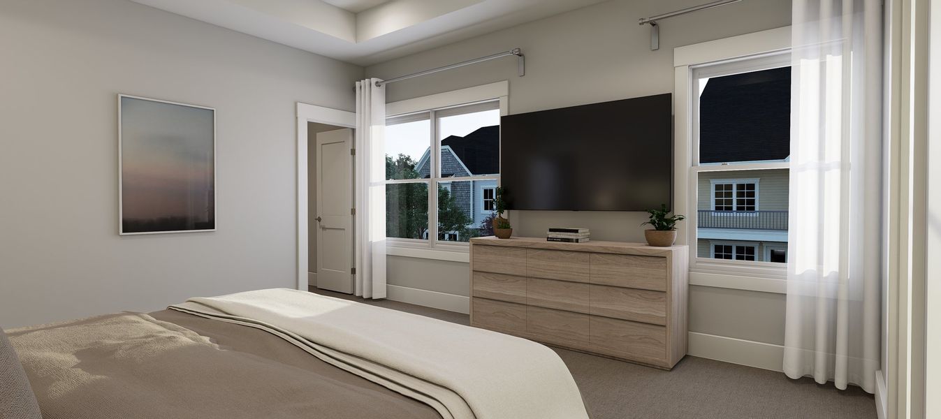 Representative furnished interior of a home built from the Bella by Baker Residential in Atwater Station - Village Collection, Fuquay Varina (Image 11).