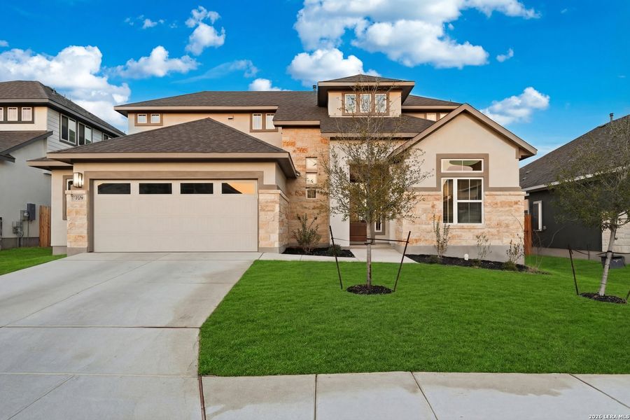 Front exterior of a new home in , Seguin, TX, highlighting curb appeal (Image 22). Front exterior of a new home in , Seguin, TX, highlighting curb appeal (Image 22).
