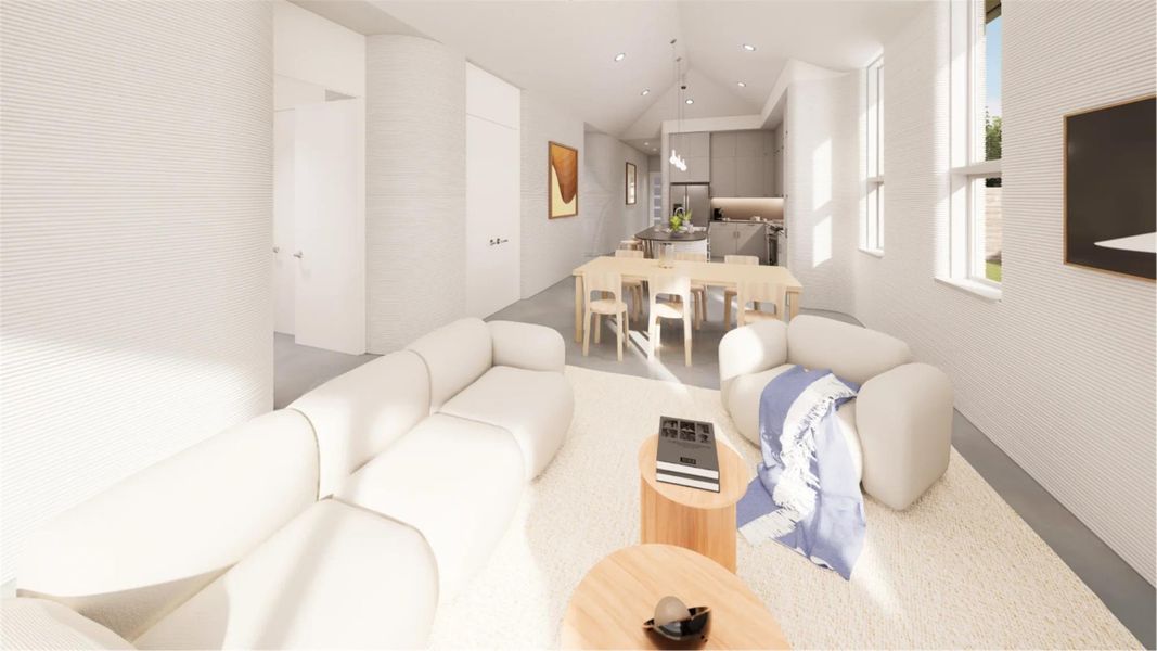 Furnished interior view inside a new home in Wolf Ranch: Genesis Collection, Georgetown (Image 4). Furnished interior view inside a new home in Wolf Ranch: Genesis Collection, Georgetown (Image 4).