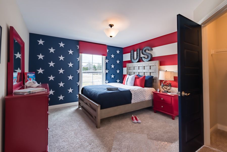 Furnished interior view inside a new home in The Estates and Meadows at Floyds Fork, Louisville (Image 27).