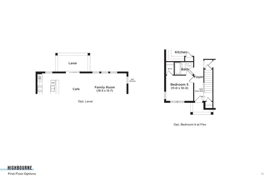 2D floor plan layout for the Highbourne by DRB Homes in Granary Park, Green Cove Springs, FL (Image 4).