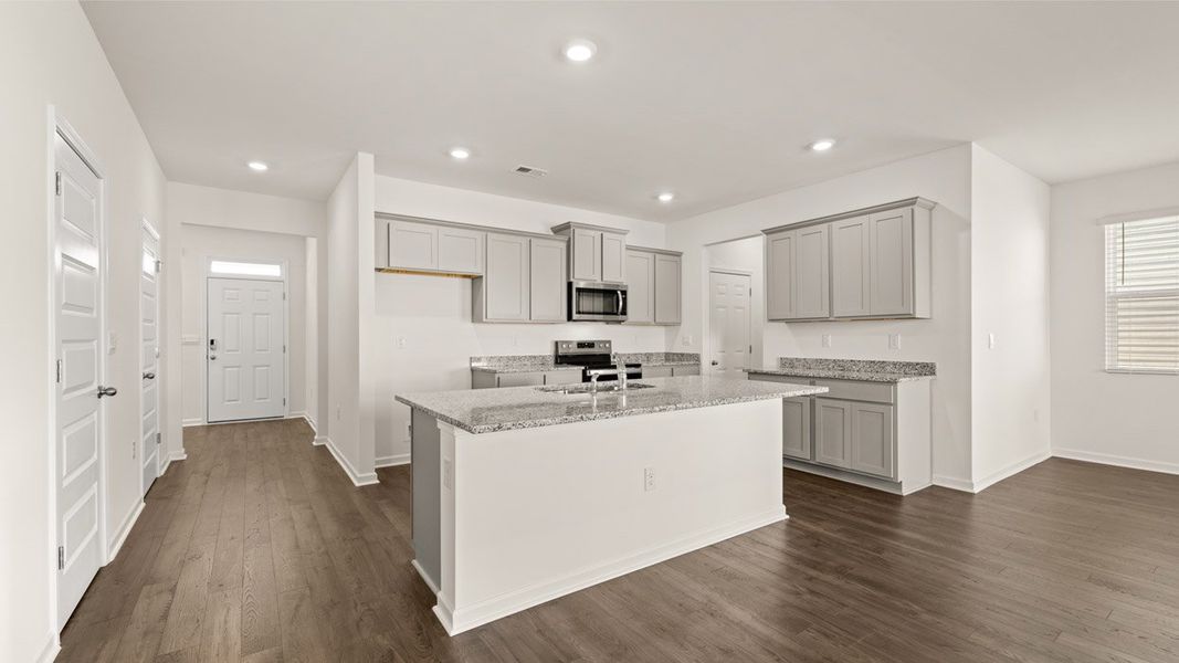 Representative furnished interior of a home built from the Belfort by D.R. Horton in Locust Grove Station - Cedar Ridge, Locust Grove (Image 6).