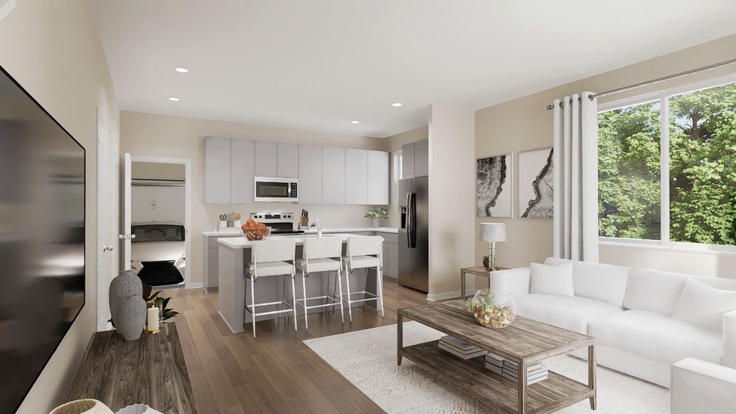 Representative furnished interior of a home built from the Congaree by Risewell Homes in Spring Valley, Longmont (Image 4).