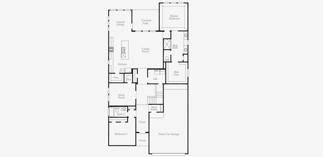 2D floor plan layout of this home in 6 Creeks, Kyle, TX (Image 20).