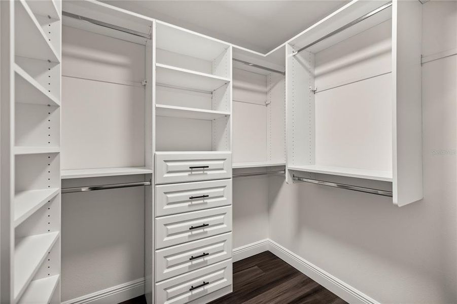 Primary Suite-Walk-Closet  with Build-ins