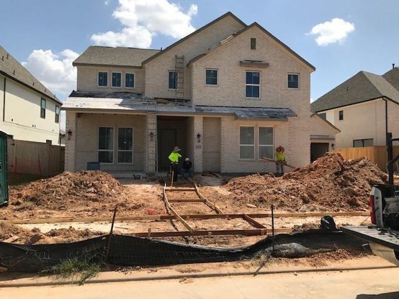 In-progress construction of a new home in , Fulshear, TX (Image 29).