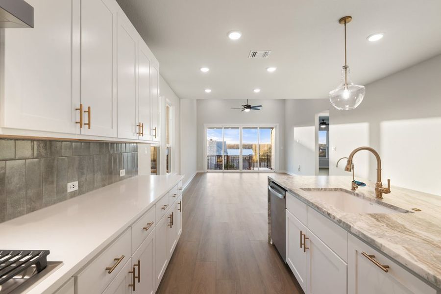 Furnished interior view inside a new home in Terrace Collection at Lariat, Liberty Hill (Image 9).