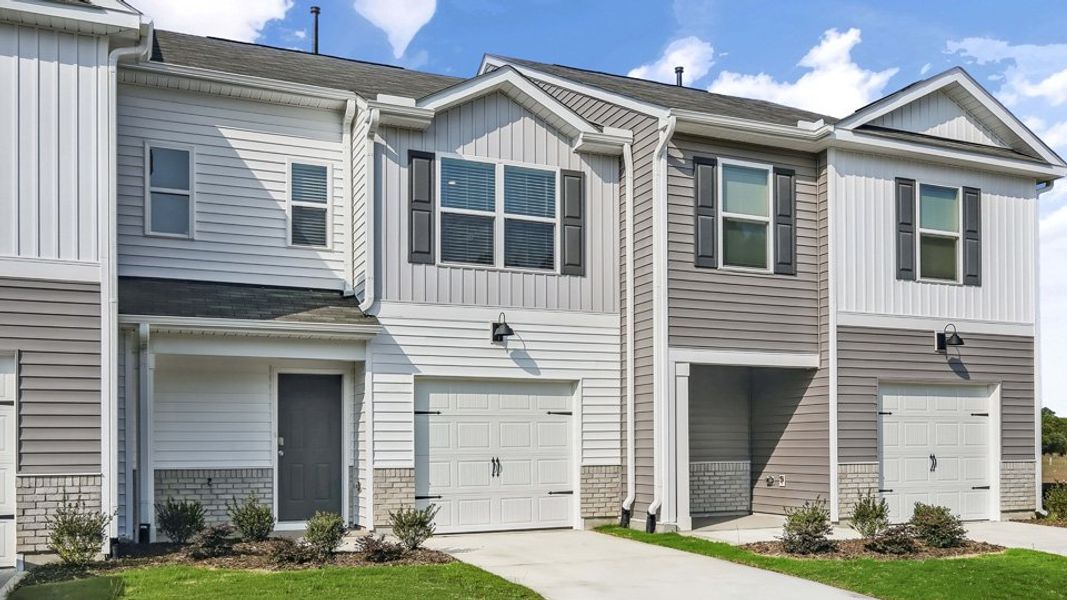 Representative exterior photo of a completed home built from the ALTAMONT by D.R. Horton in The Townes at Honeycutt Oaks, Angier, NC (Image 23).