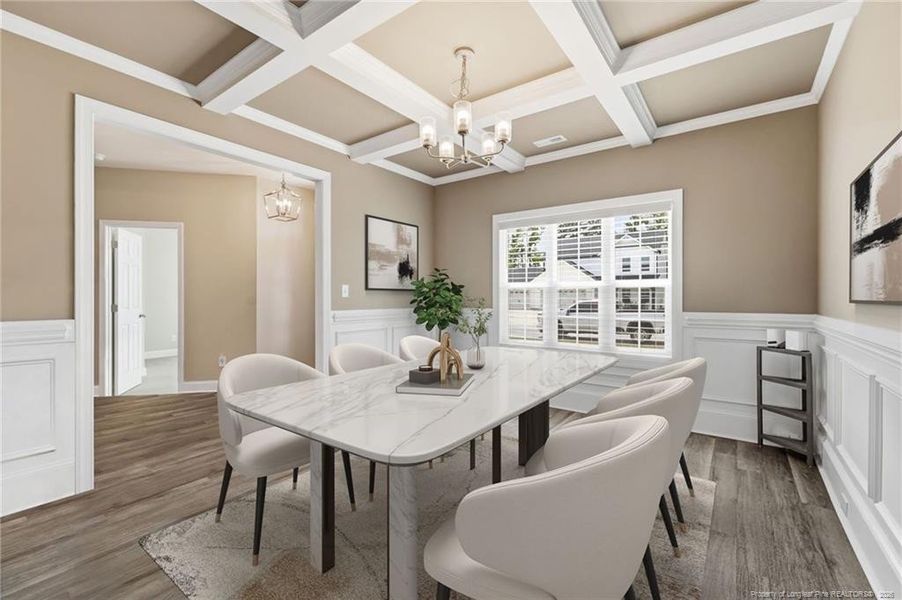 Virtually Staged Dining Room