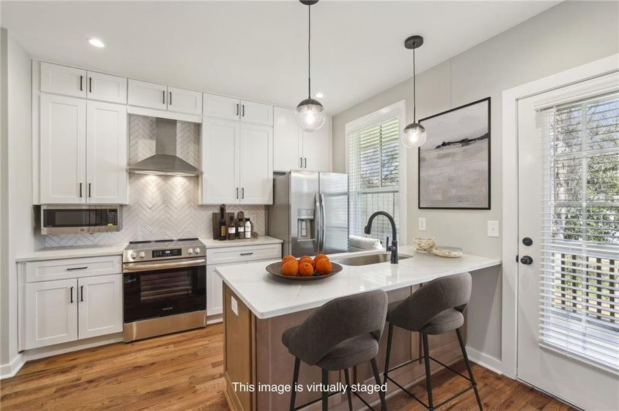 Furnished interior view inside a new home in Avenue at Oakland City, Atlanta (Image 11).
