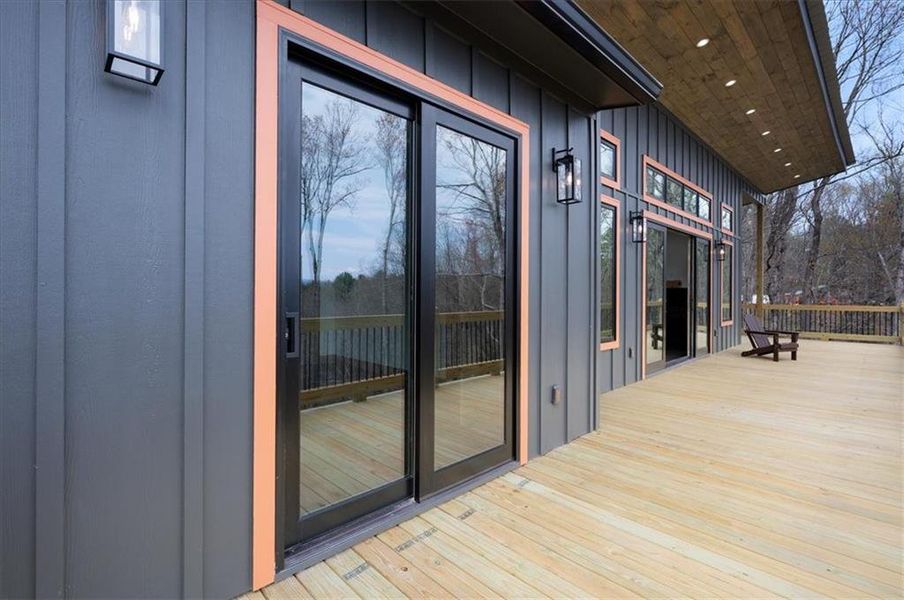 Exterior details and patio area of a home in , Ellijay (Image 18).