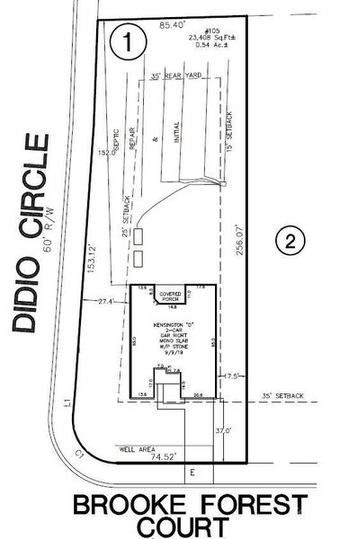 Homesite Number 1.  Corner Lot!