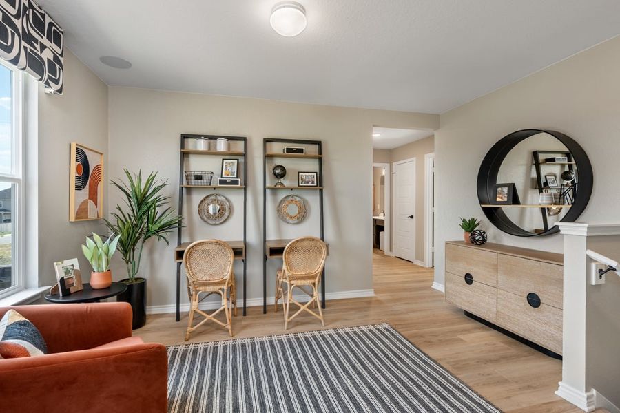 Representative furnished interior of a home built from the 1772 Modeled by KB Home in Southton Cove, Elmendorf (Image 7).