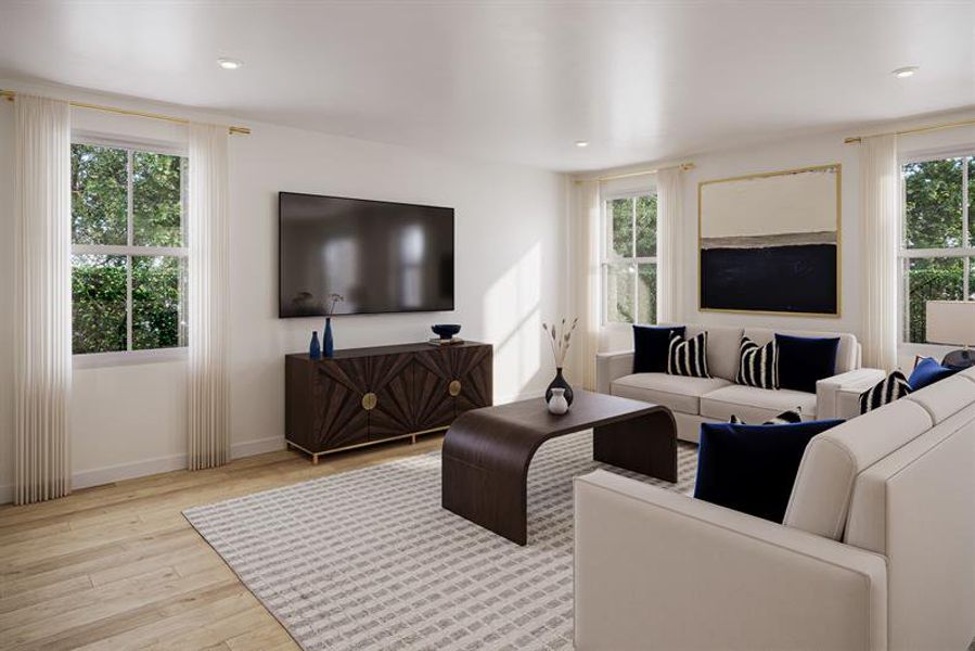 Furnished interior view inside a new home in Baker Grove, Moore (Image 3). Furnished interior view inside a new home in Baker Grove, Moore (Image 3).