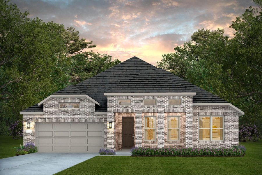 Representative exterior photo of a completed home built from the Dobbin by Pulte Homes in Davis Ranch, San Antonio, TX (Image 10). Representative exterior photo of a completed home built from the Dobbin by Pulte Homes in Davis Ranch, San Antonio, TX (Image 10).