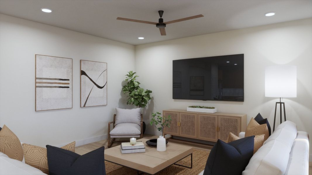 Representative furnished interior of a home built from the 4011 by Risewell Homes in Parkton Square, Kyle (Image 5).