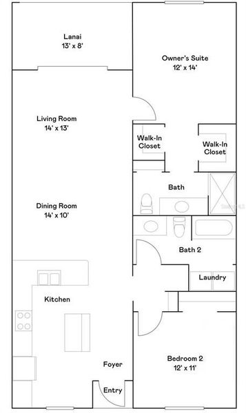 2D floor plan layout of this home in , Punta Gorda, FL (Image 5).