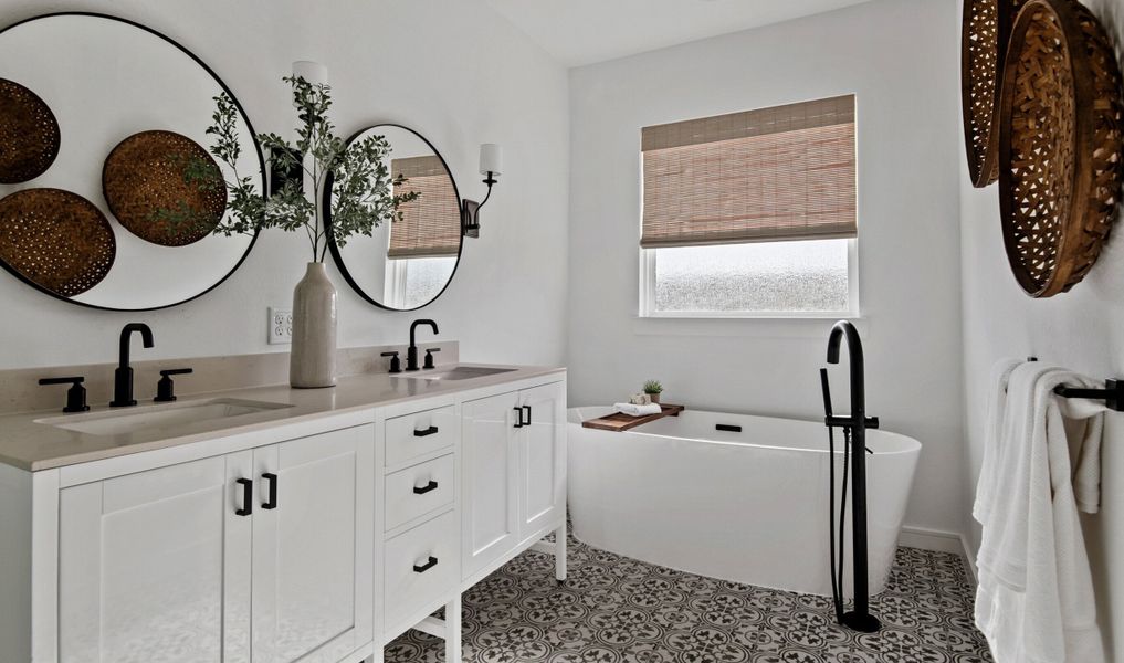 Primary bath with freestanding tub Primary bath with freestanding tub