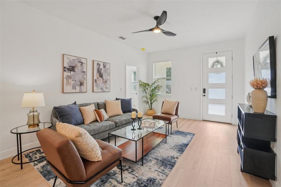 Furnished interior view inside a new home in , Tampa (Image 14). Furnished interior view inside a new home in , Tampa (Image 14).