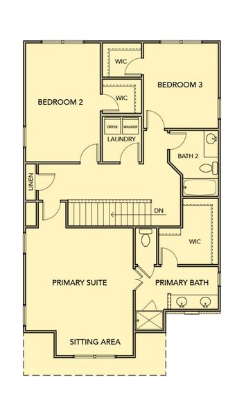 2D floor plan layout for the Bayberry by Kerley Family Homes in Park Center Pointe, Austell, GA (Image 4). 2D floor plan layout for the Bayberry by Kerley Family Homes in Park Center Pointe, Austell, GA (Image 4).